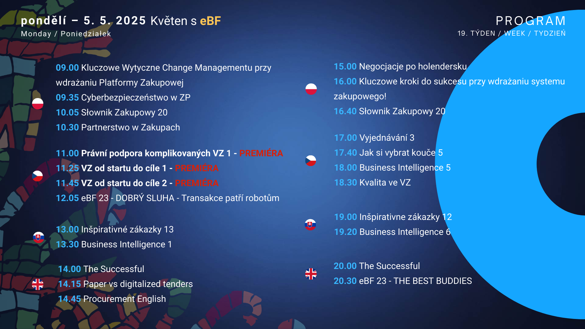 Pondělí program