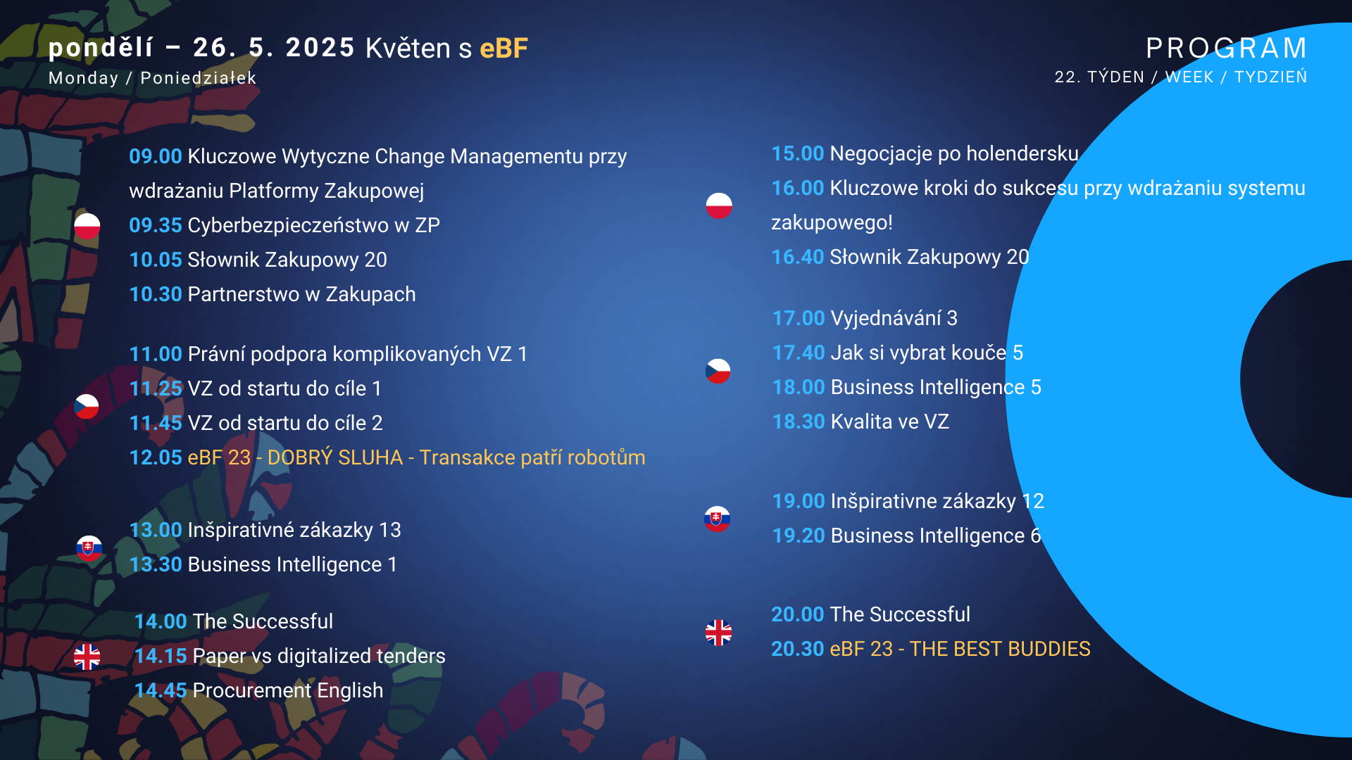 Pondělí program